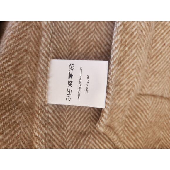 NWT Veronica Beard Women's Roberta OverSize Wrap Coat Size S Camel/Ivory #2N438 - Picture 16 of 16